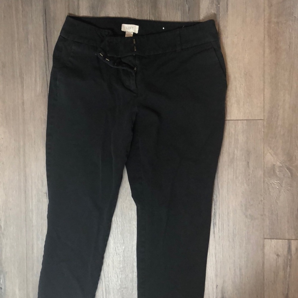 Loft black curvy ankle pants